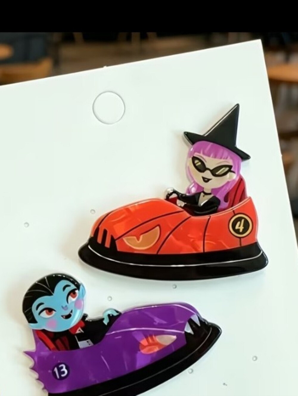 Small Bumper Car Character Pins Brooches Set